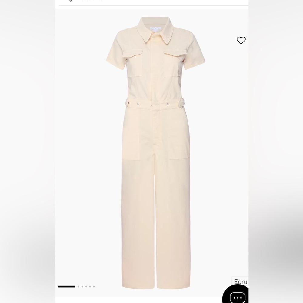 Good American Tan Utility Jumpsuit with Defined Waist